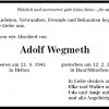 Wegmeth Adolf 1941-2012 Todesanzeige